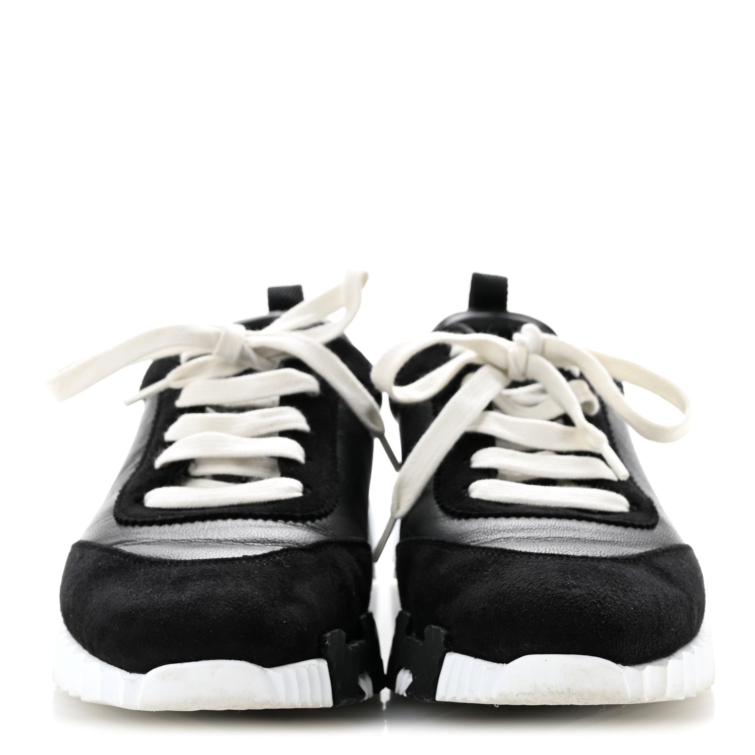 Hermes Goatskin Suede Goatskin Bouncing Sneakers 37.5 Black 3 of 12