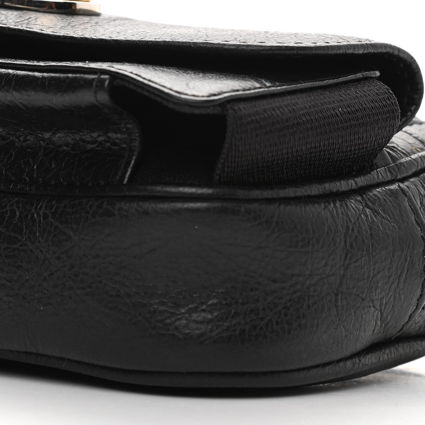 Fluffy Calfskin Mini Morpheus Belt Bag 90 36 Black