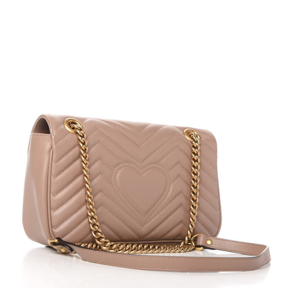 Gucci Calfskin Matelasse Small GG Marmont Shoulder Bag Porcelain Rose 4 of 11