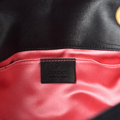 Gucci Velvet Matelasse Mini GG Marmont Shoulder Bag Black 9 of 12