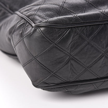 Chanel Lambskin Stitched Shopper Tote Black 13 of 14