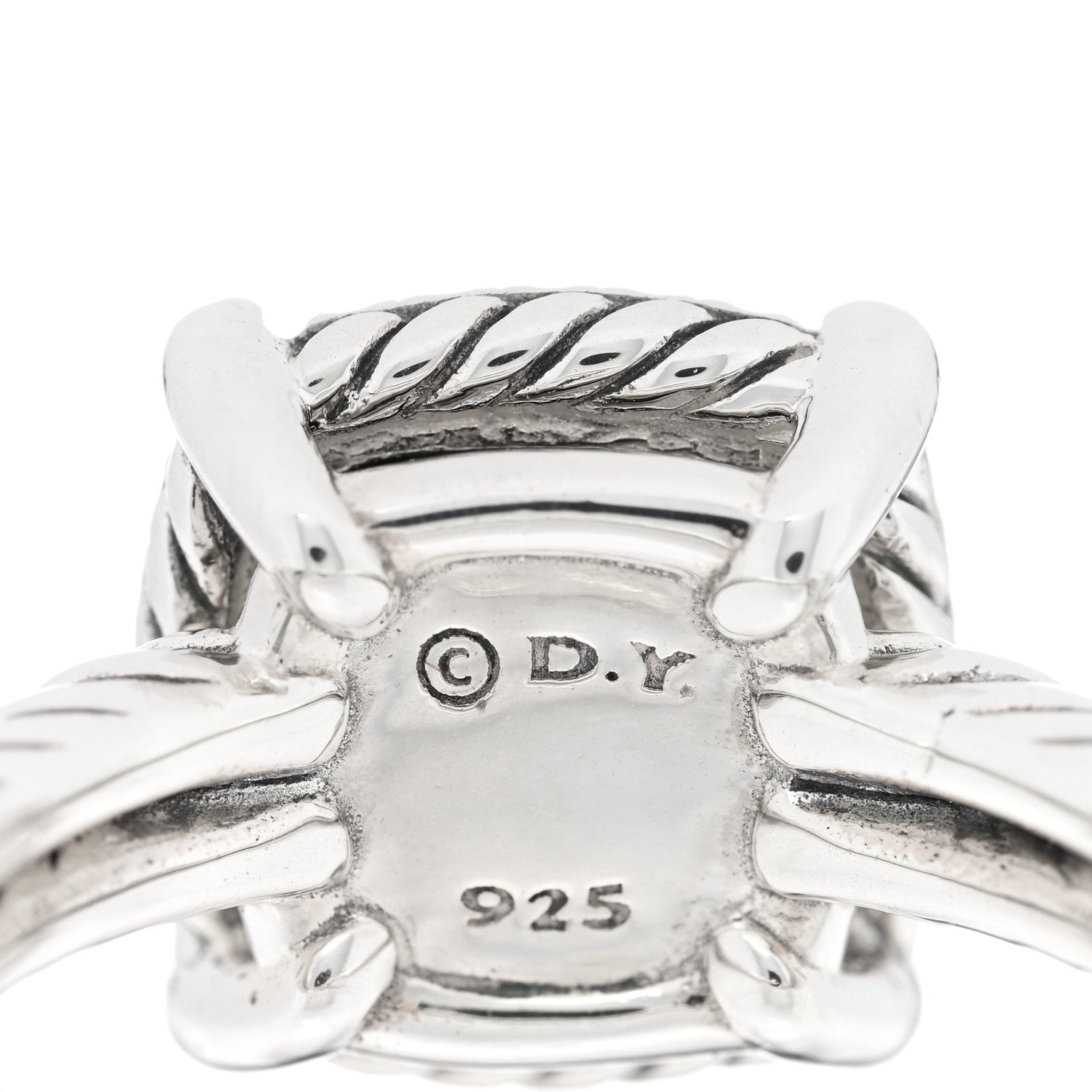 David Yurman Sterling Silver Diamond Black Onyx 9mm Chatelaine Pave Bezel Ring 51 5.75 4 of 4