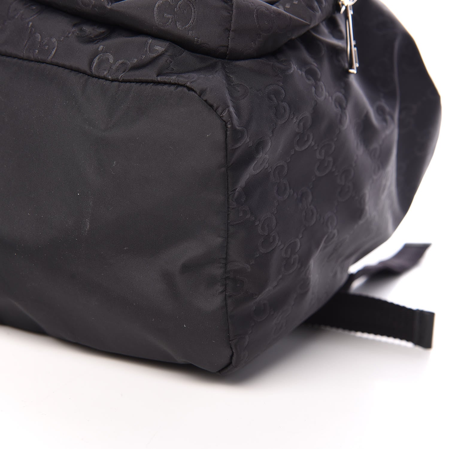 Gucci Nylon Monogram Small Single Buckle Backpack Black 9 of 10