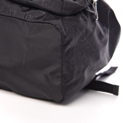 Gucci Nylon Monogram Small Single Buckle Backpack Black 9 of 10