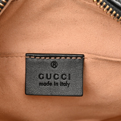 Gucci Calfskin Matelasse Mini GG Marmont Chain Shoulder Bag Black 6 of 13