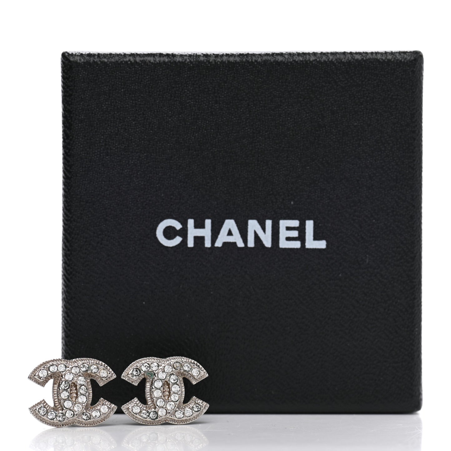 Crystal CC Earrings Silver