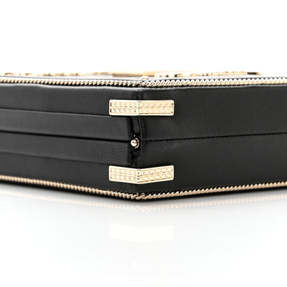 Chanel Lambskin Room Card Minaudiere Evening Bag Black Gold 9 of 11