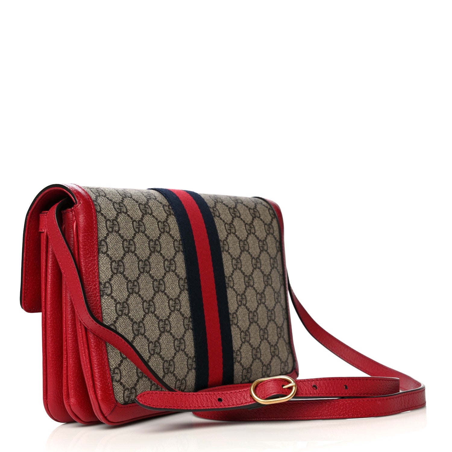Gucci GG Supreme Monogram Medium Queen Margaret Shoulder Bag Red 3 of 14