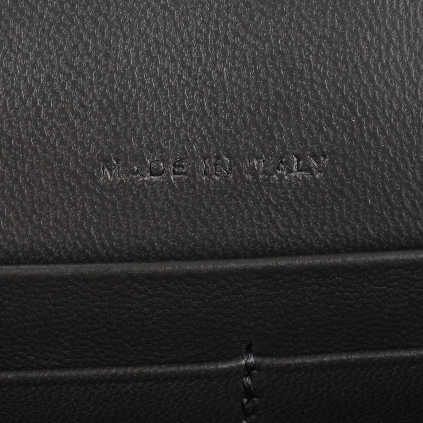 Calfskin Crocodile Embossed Monogram Chain Wallet Dark Anthracite