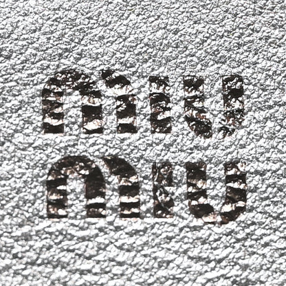 Miu Miu Metallic Nappa Matelasse Mini Arcadie Top Handle Bag Silver 6 of 9