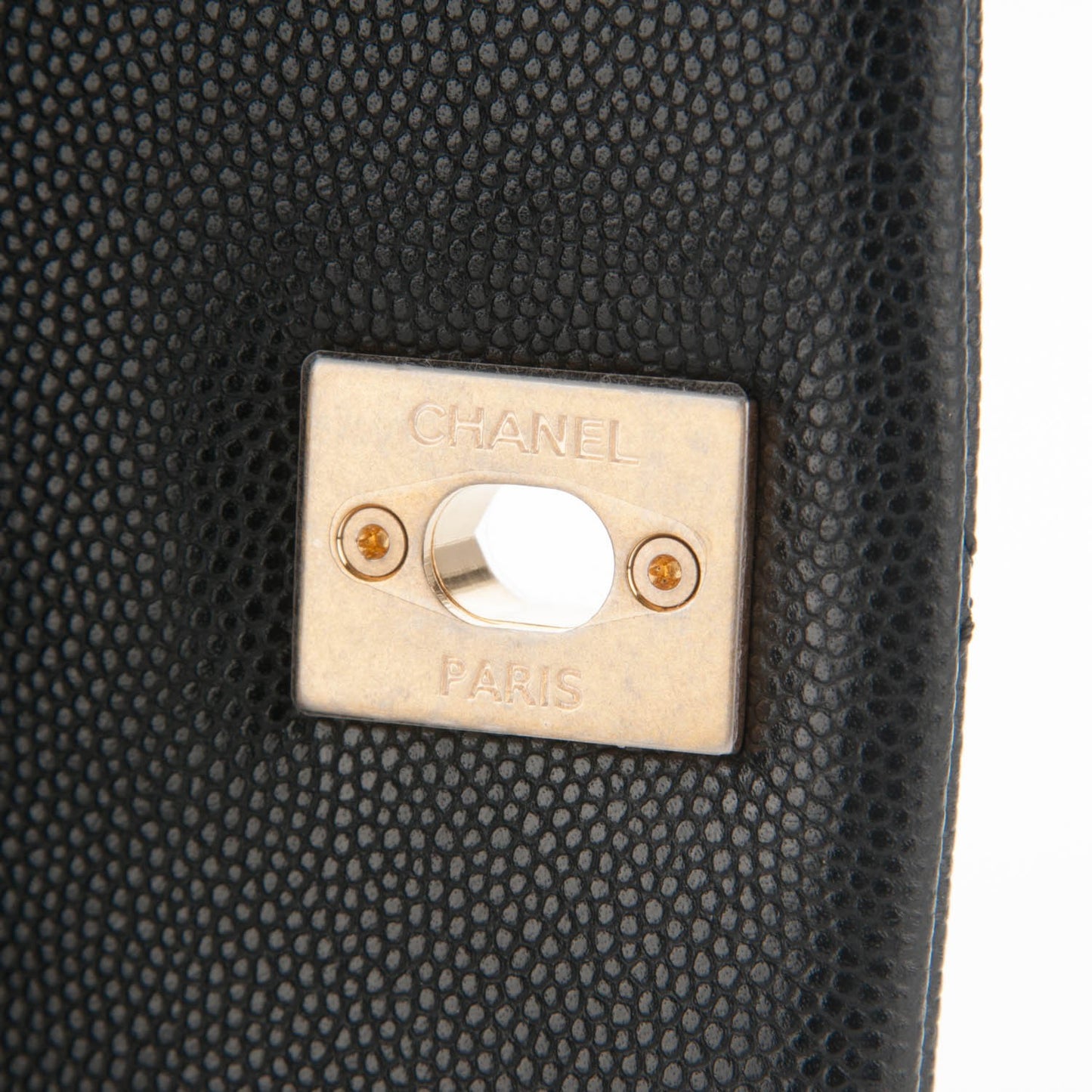 Caviar Quilted Mini Coco Handle Flap Black