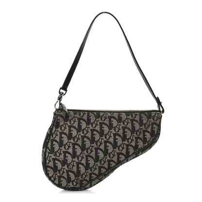Christian Dior Monogram Mini Saddle Pochette Black 1 of 11