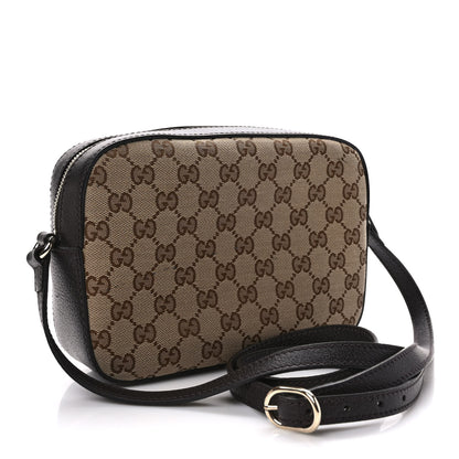 Gucci GG Supreme Monogram Web Small Webby Bee Shoulder Bag Dark Brown 3 of 9