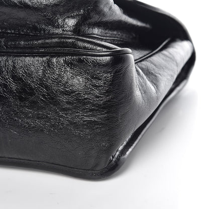 Saint Laurent Crinkled Calfskin Matelasse Monogram Medium Niki Chain Satchel Black 12 of 12