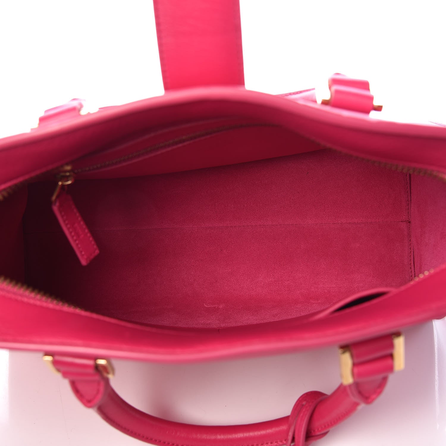 Saint Laurent Calfskin Small Monogram Cabas Fuchsia 6 of 15