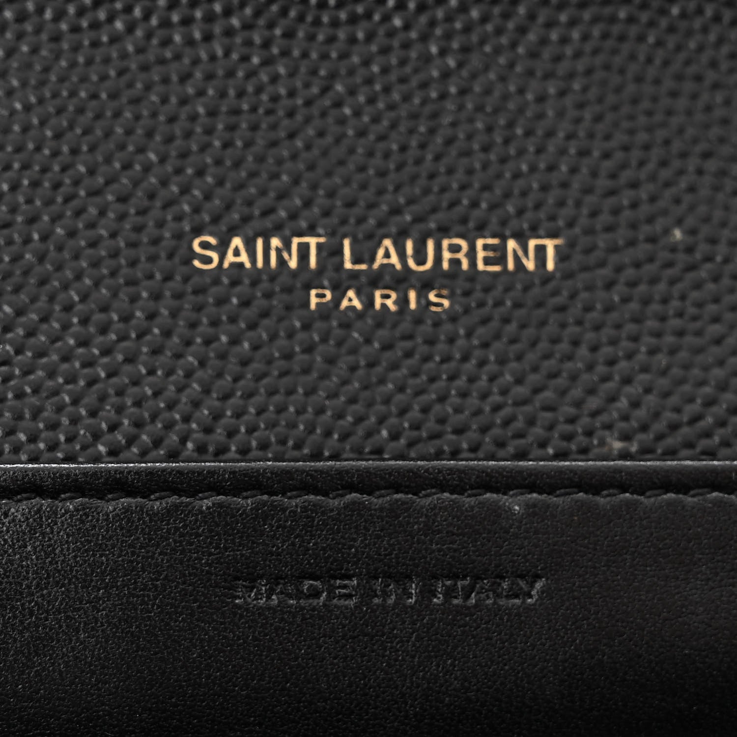 Saint Laurent Grain De Poudre Monogram Cassandra Chain Wallet Black 7 of 12