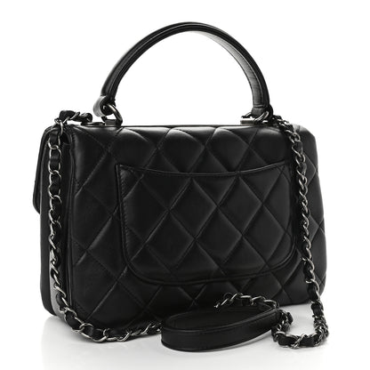Chanel Lambskin Quilted Small Trendy CC Dual Handle Flap Bag Black 2 of 8