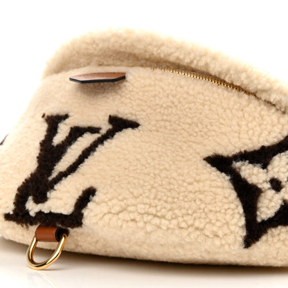 Louis Vuitton Shearling Monogram LV Ski Bumbag Cream Brown 9 of 9