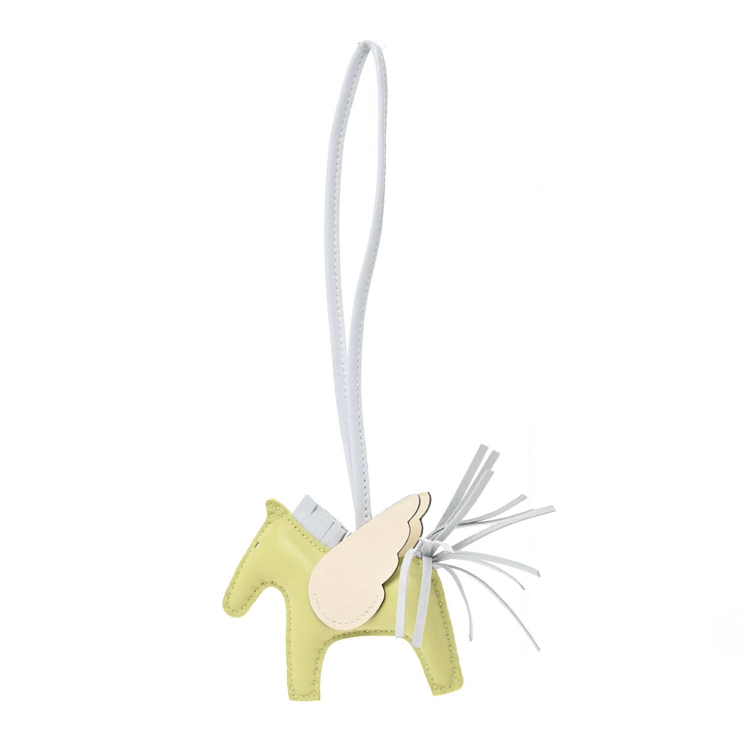 Hermes Milo Lambskin Grigri Rodeo Pegase Horse Bag Charm PM Jaune Bourgeon Bleu Brume Nata 1 of 5
