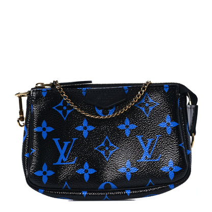 Louis Vuitton Colored Monogram Mini Pochette Accessories Blue Black 1 of 8