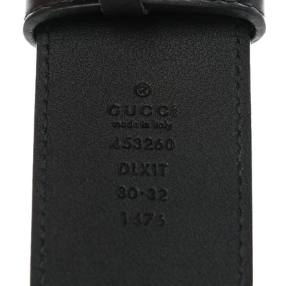 Gucci Moon Calfskin Pearl Double G 40mm Belt 80 32 Black Cream 6 of 8