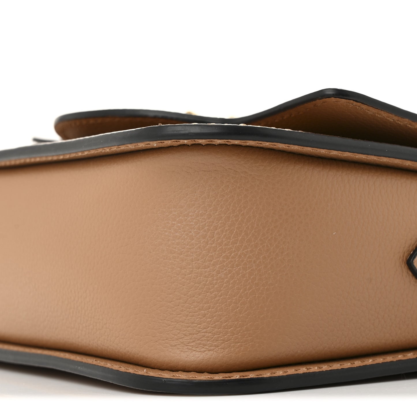 Grained Calfskin La Medusa Flap Shoulder Bag Brown