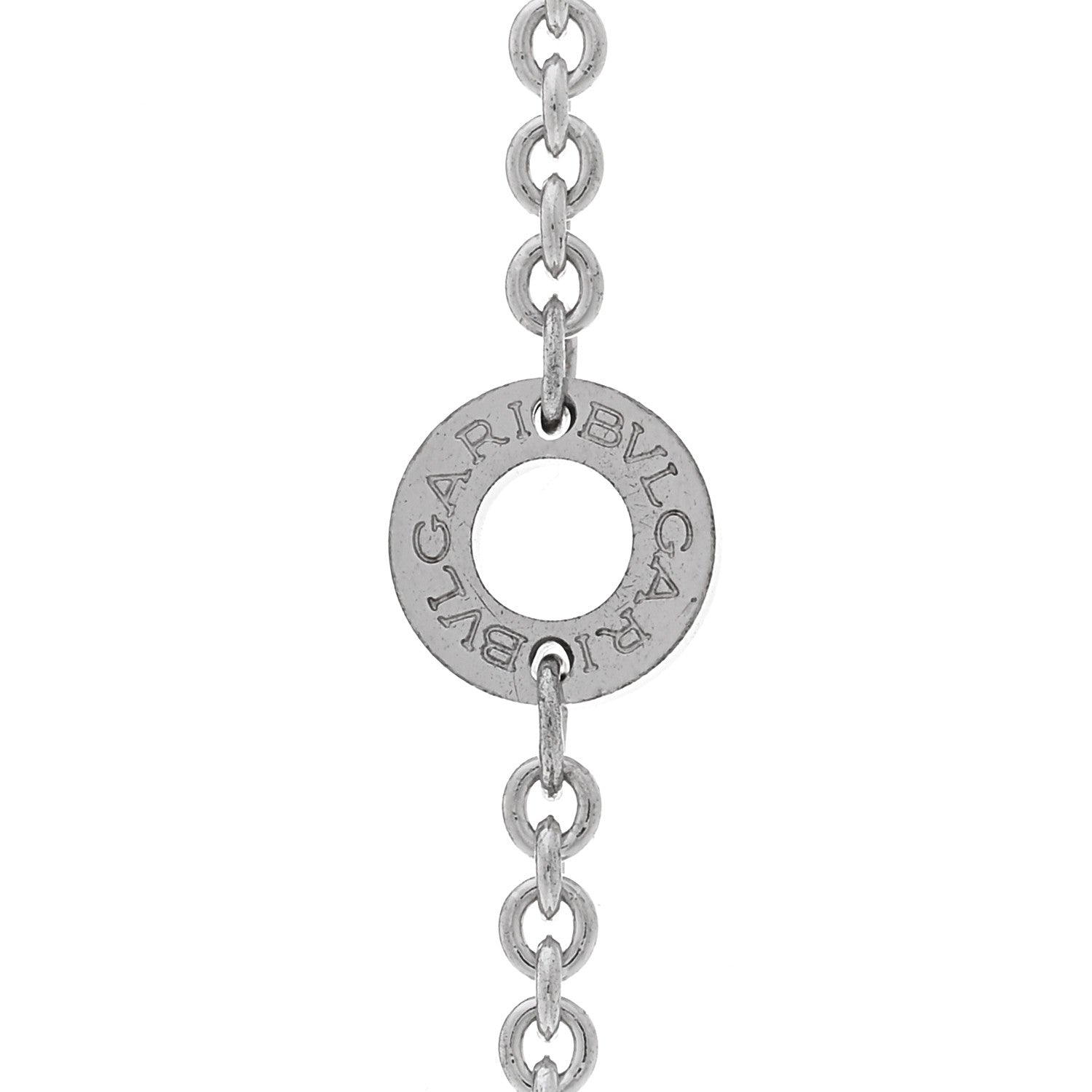 Bulgari Sterling Silver Ceramic Save The Children Pendant Necklace 4 of 5