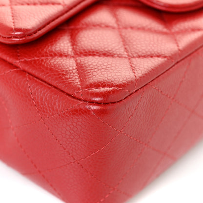 Chanel Caviar Quilted Mini Rectangular Flap Red 14 of 17