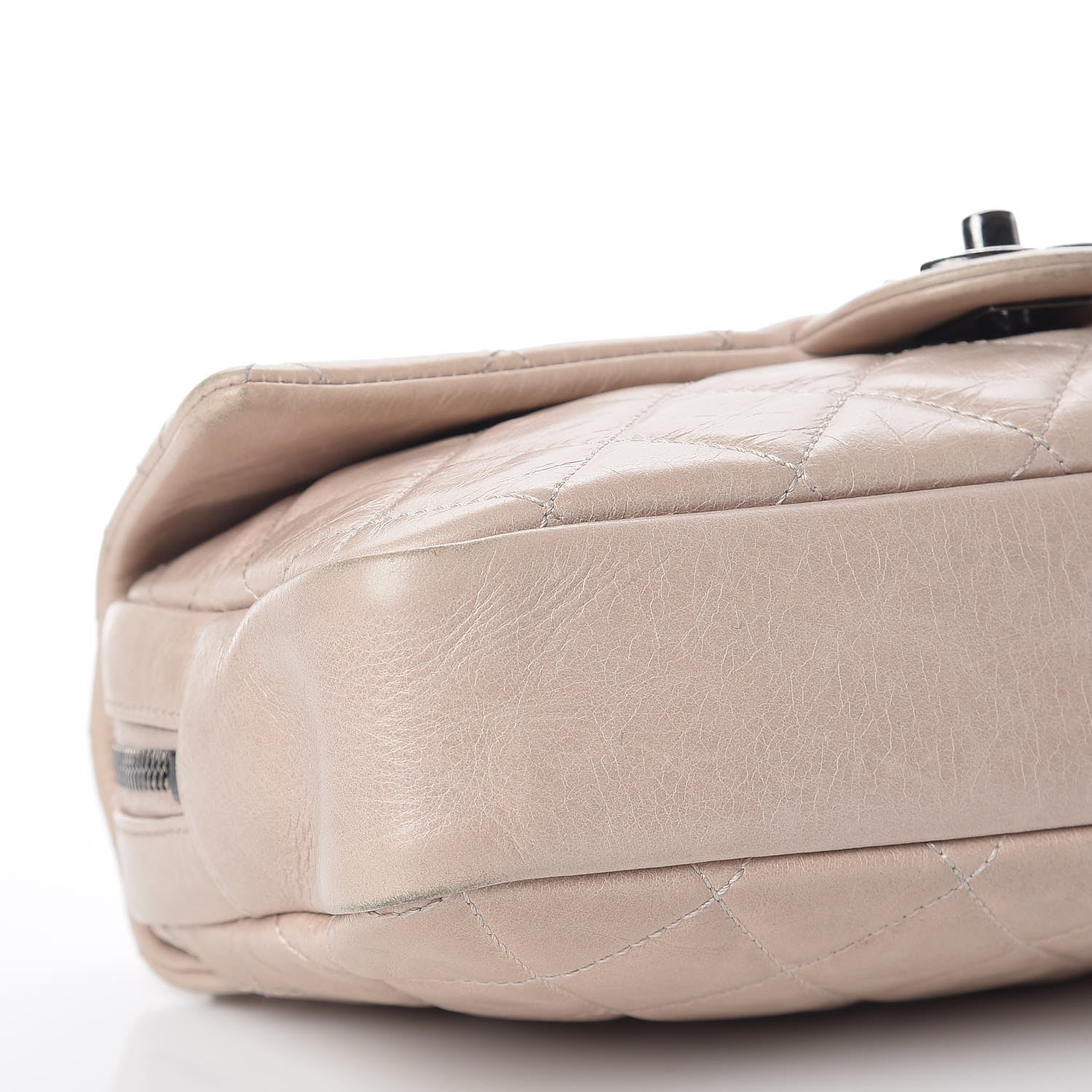 Chanel Glazed Calfskin Quilted Medium Duo Flap Beige 8 of 16