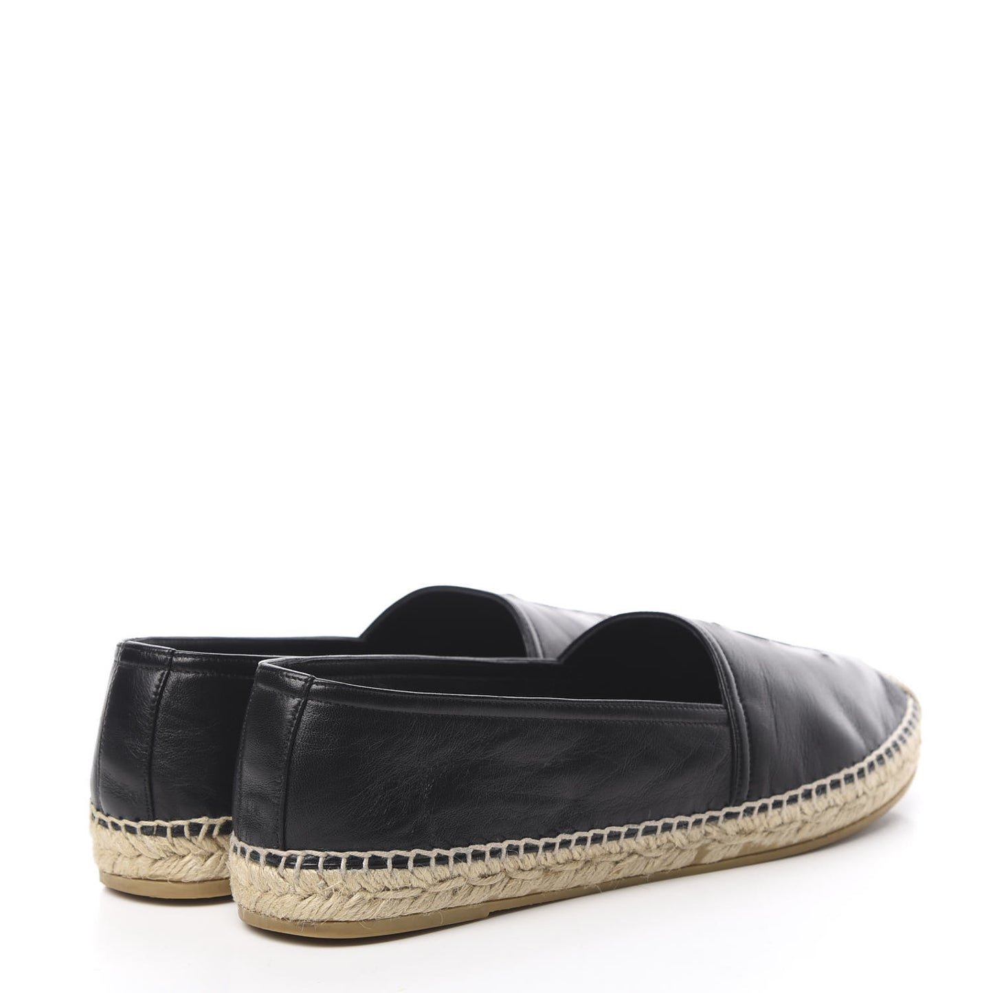 Lambskin Monogram Espadrilles 40 Black