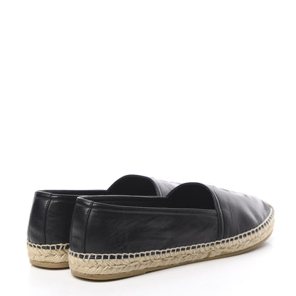 Saint Laurent Lambskin Monogram Espadrilles 40 Black 4 of 8
