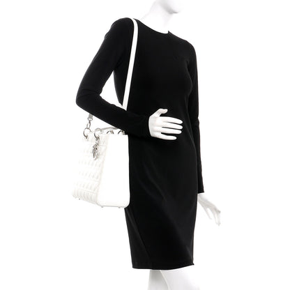 Christian Dior Patent Cannage Large Lady Dior White 2 of 10