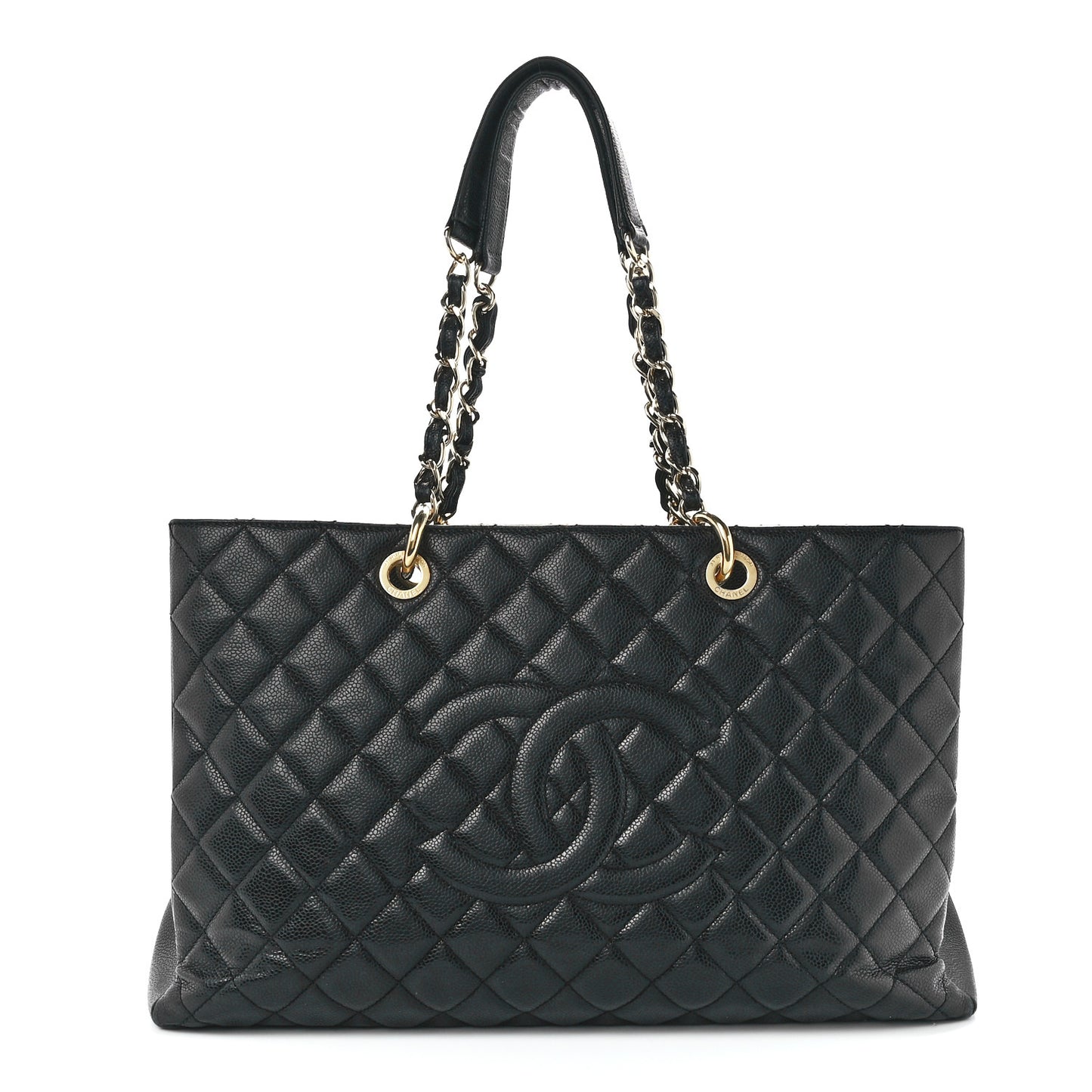 Caviar Quilted XL Grand Shopping Tote GST Black