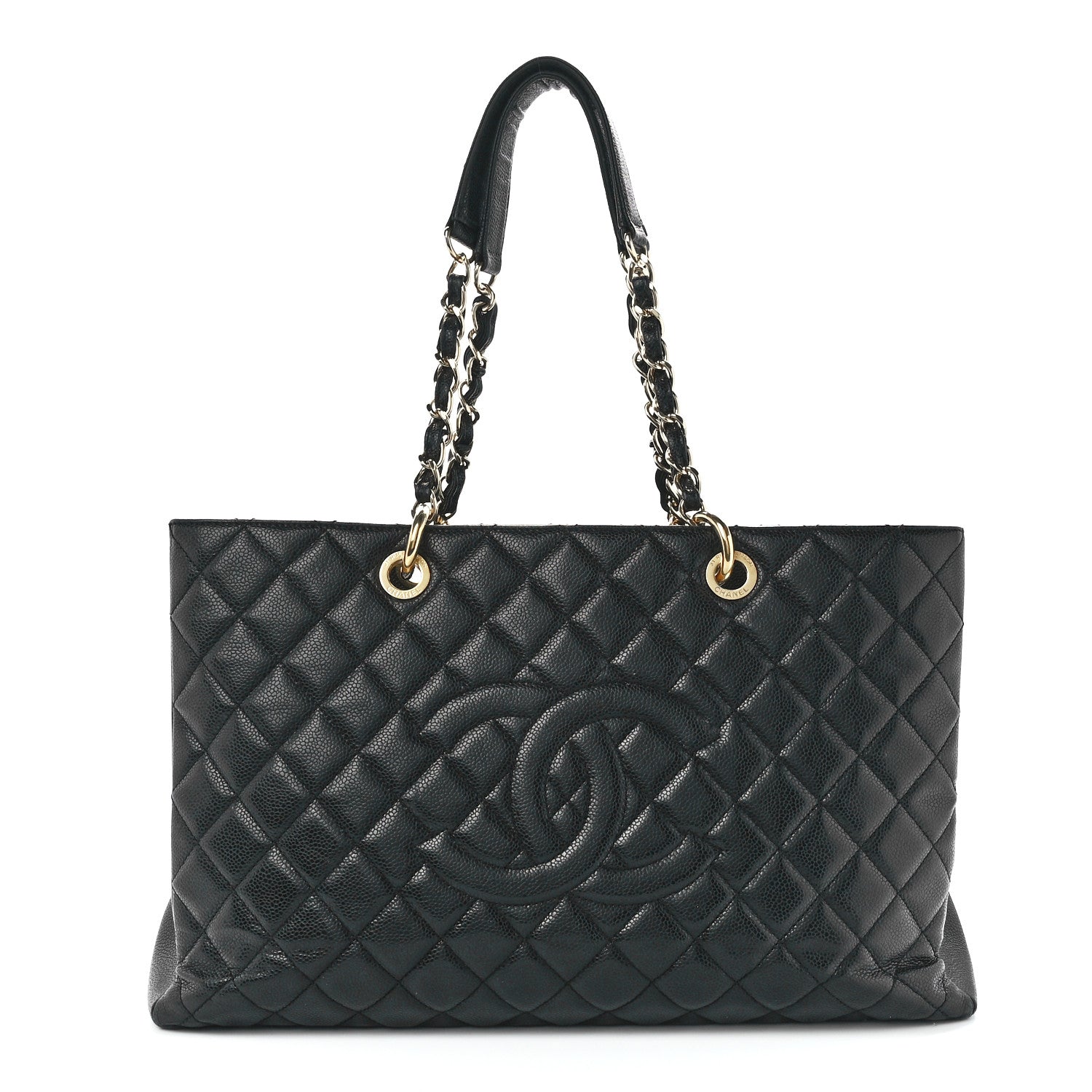 Chanel Caviar Quilted XL Grand Shopping Tote GST Black 1 of 12