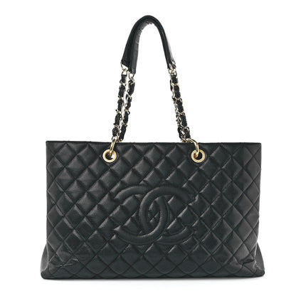 Chanel Caviar Quilted XL Grand Shopping Tote GST Black 1 of 12