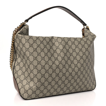 Gucci GG Supreme Monogram Large Linea A Hobo Light Brown 3 of 11