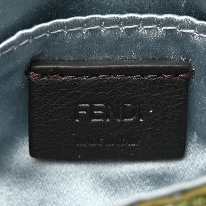 Fendi Sequin Paillettes Shiny Nappa Sex and the City Nano Maxi Buckle Baguette Charm Avocado 6 of 10