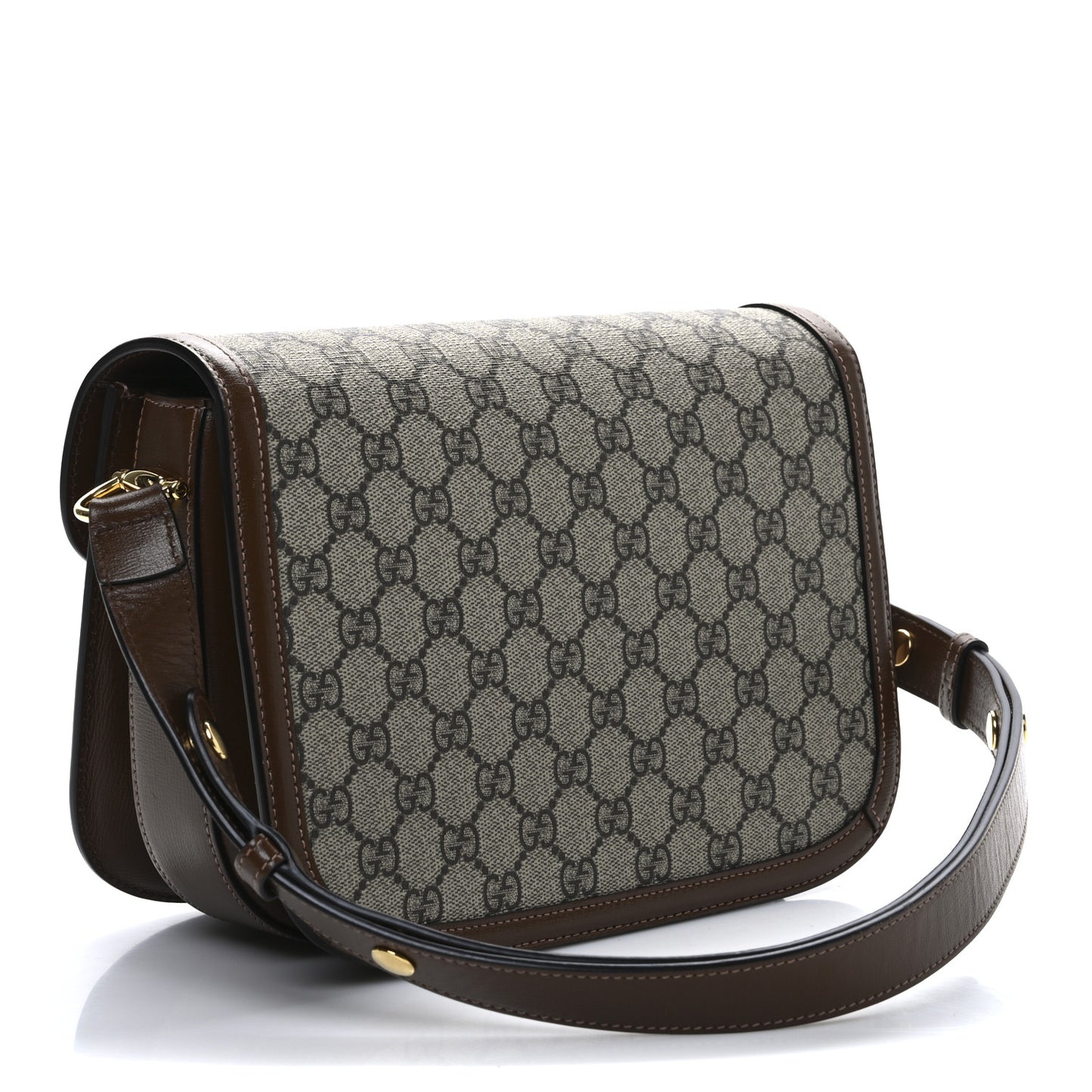 GG Supreme Monogram Horsebit 1955 Shoulder Bag Beige Brown Sugar