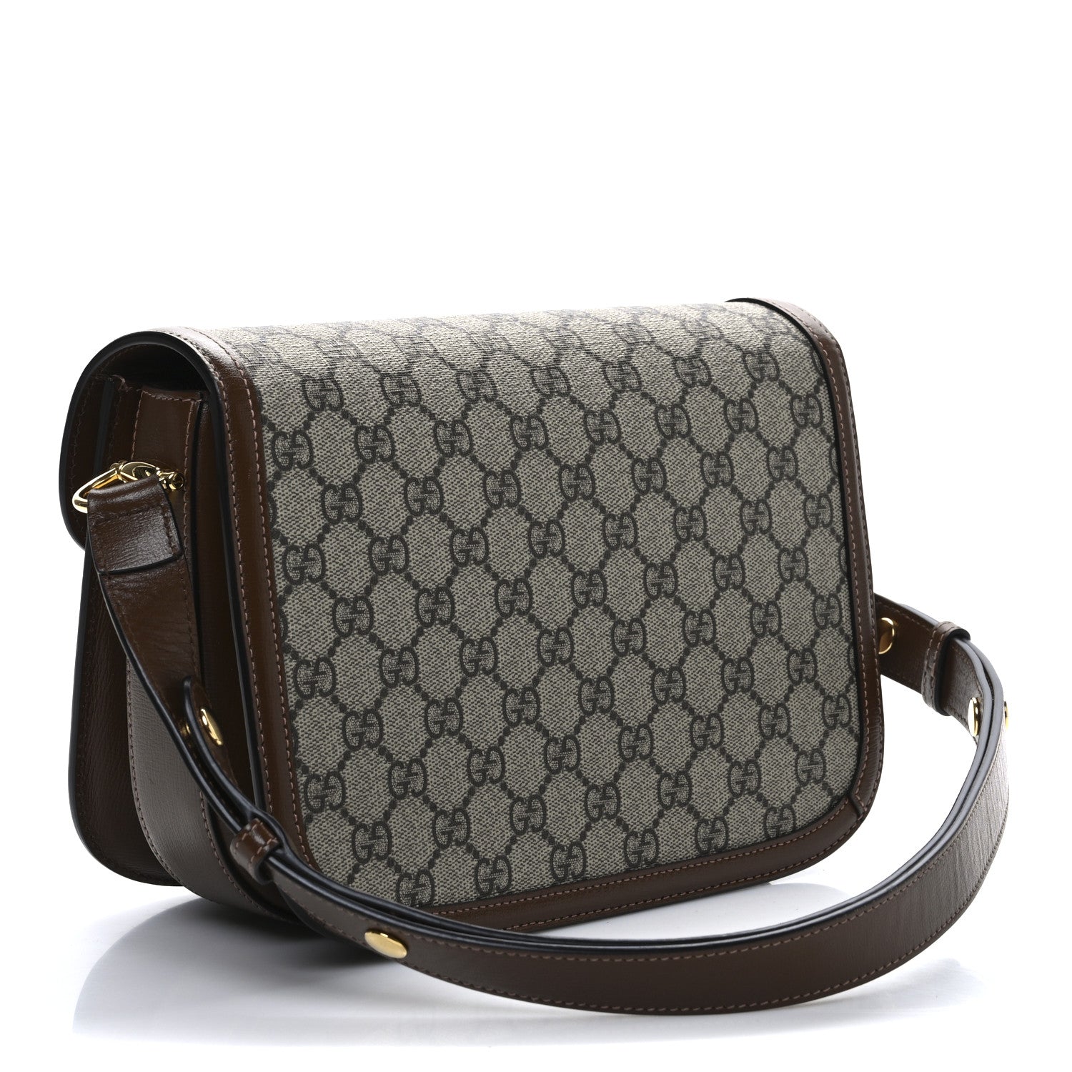Gucci GG Supreme Monogram Horsebit 1955 Shoulder Bag Beige Brown Sugar 3 of 11