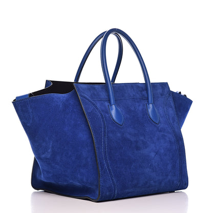 Celine Suede Medium Phantom Luggage Royal Blue 3 of 12