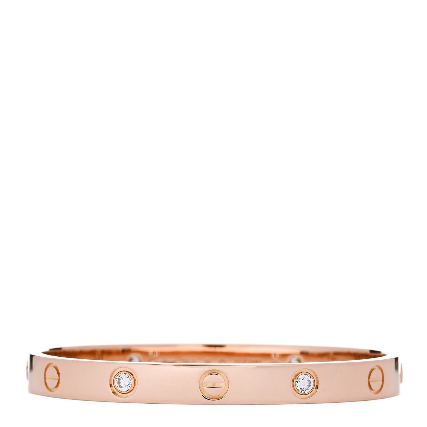 18K Pink Gold 4 Diamond LOVE Bracelet 16