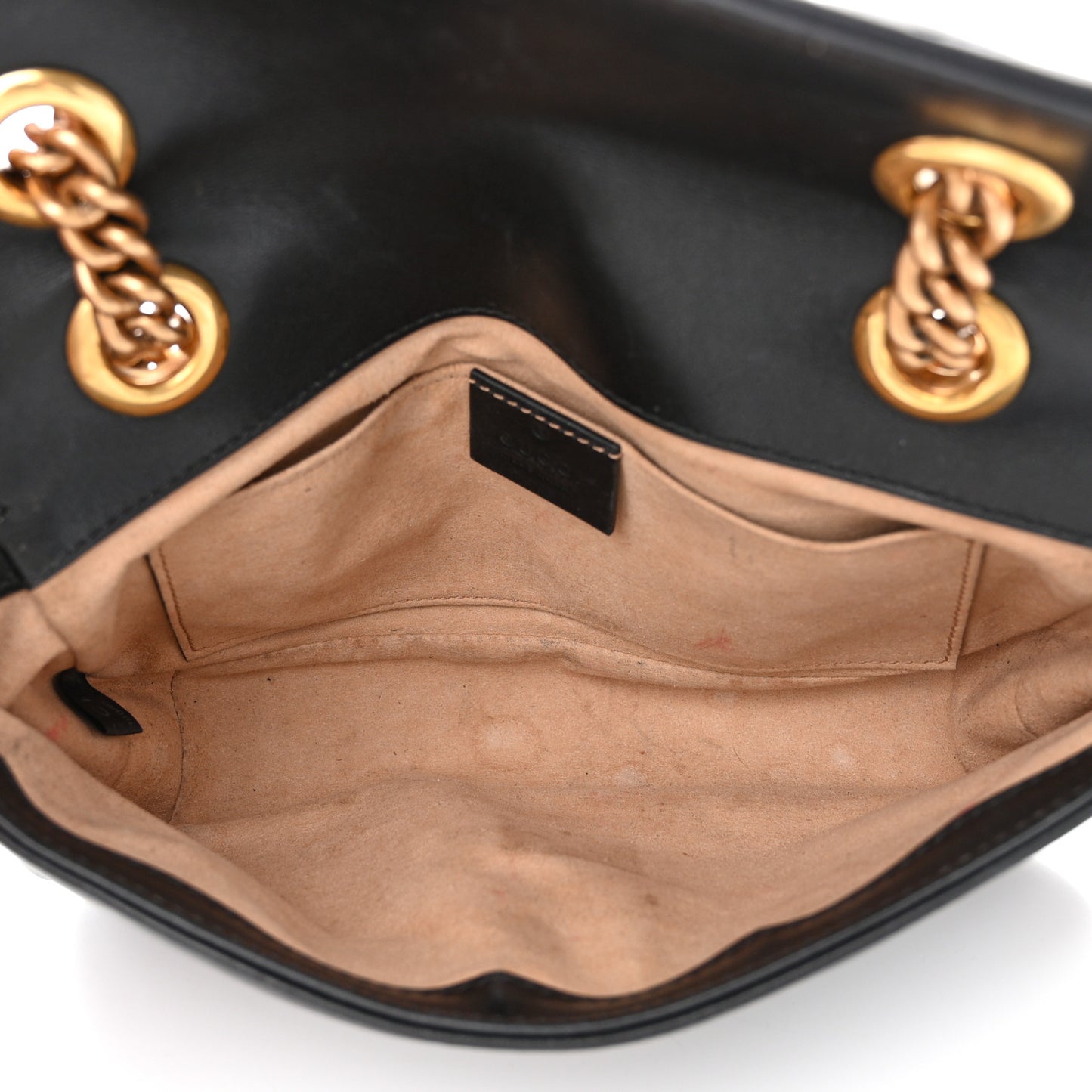 Calfskin Matelasse Mini GG Marmont Shoulder Bag Black