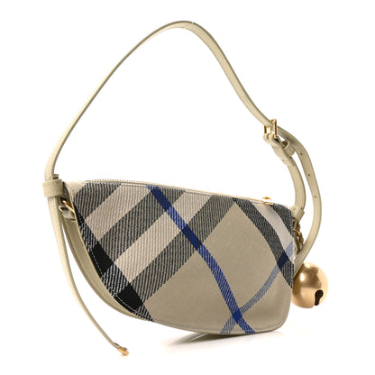 Burberry Jacquard Check Mini Shield Bag Lichen 3 of 10