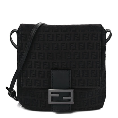Fendi Zucchino Tube Messenger Bag Black 1 of 7