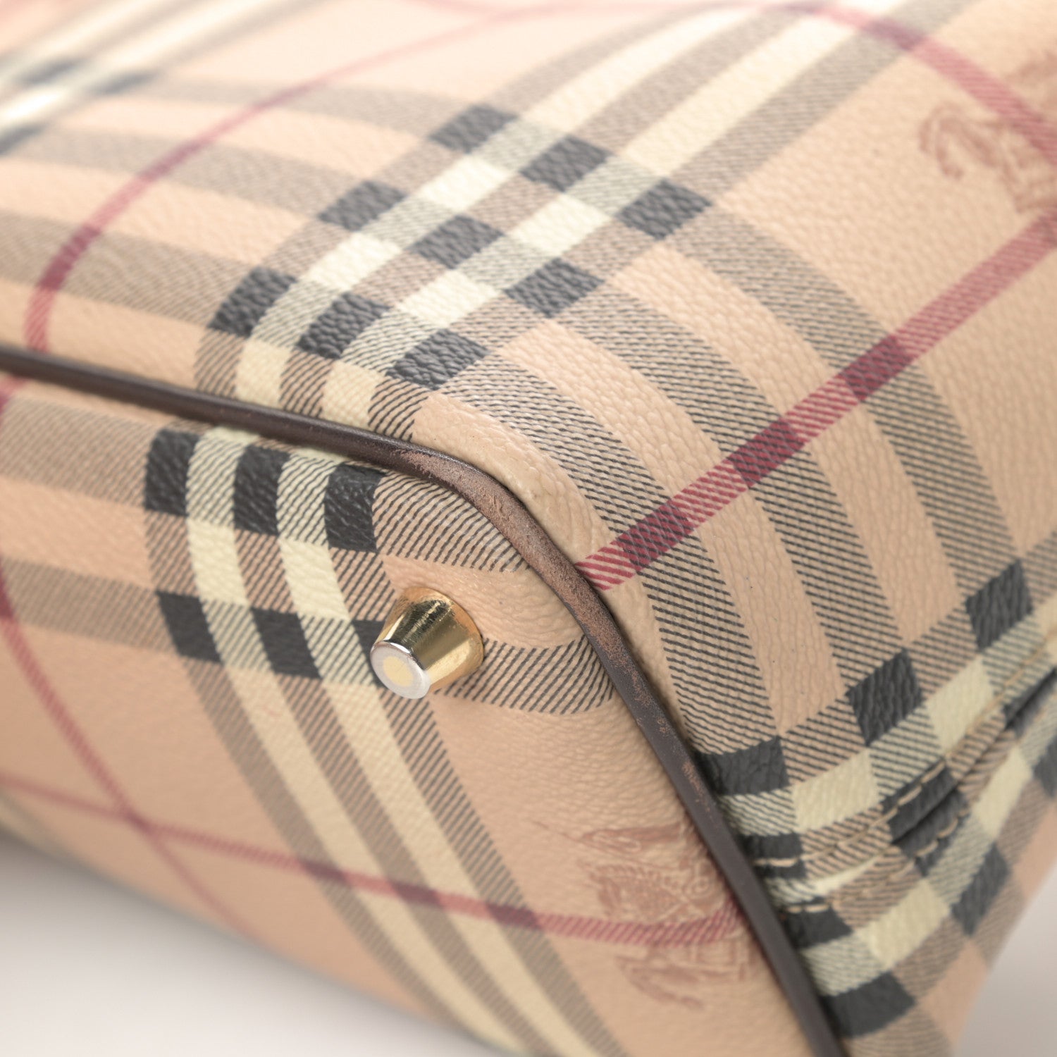 Burberry Haymarket Check Medium Regent Tote Chocolate 11 of 21