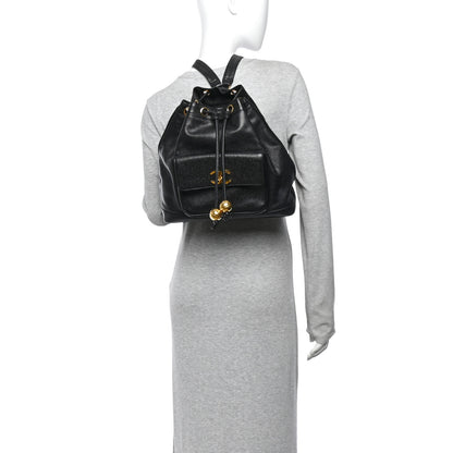 Chanel Caviar Drawstring Backpack Bag Black 2 of 11