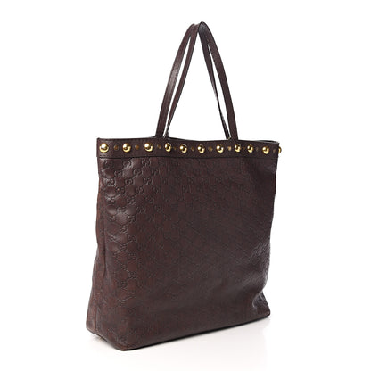 Gucci Guccissima Large Babouska Vertical Shopping Tote Dark Brown 2 of 11