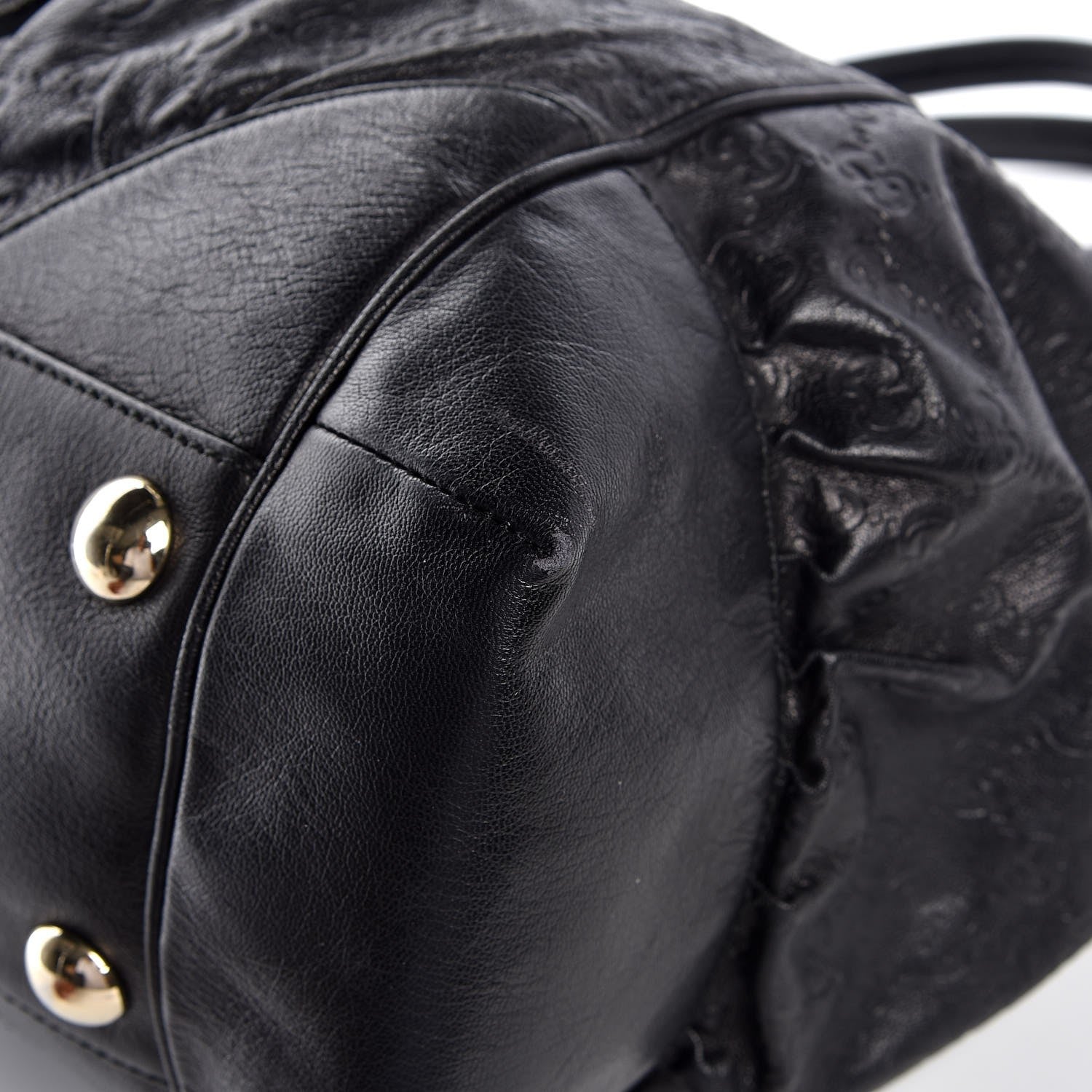Gucci Guccissima Large Full Moon Tote Black 11 of 12
