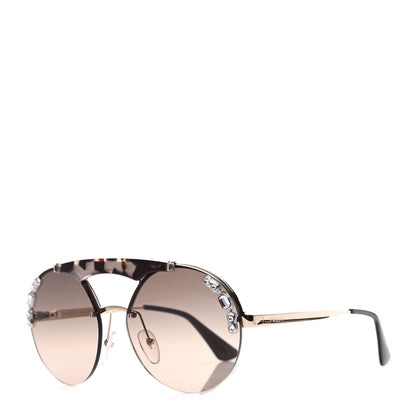 Prada Crystal Ornate Sunglasses SPR52U Havana 1 of 8