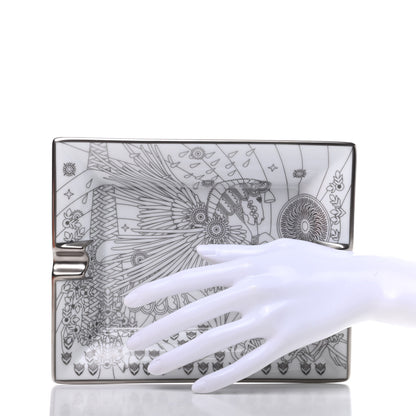 Hermes Porcelain La Source De Pegase Ashtray Platine 2 of 6
